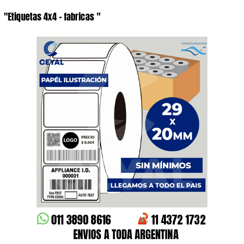 «Etiquetas 4×4 – fabricas	«