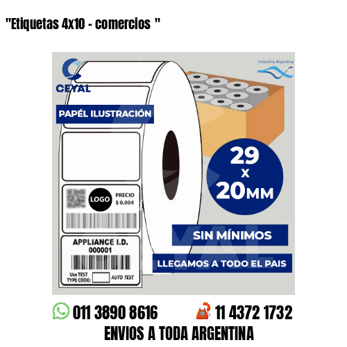 «Etiquetas 4×10 – comercios	«