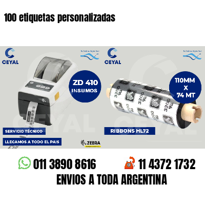 100 etiquetas personalizadas