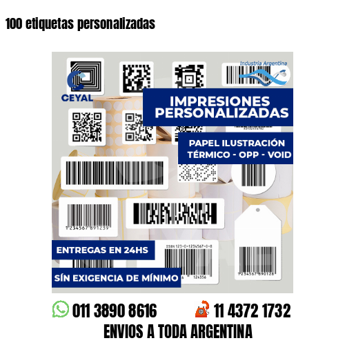 100 etiquetas personalizadas