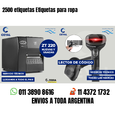 2500 etiquetas Etiquetas para ropa