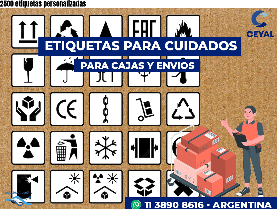 2500 etiquetas personalizadas
