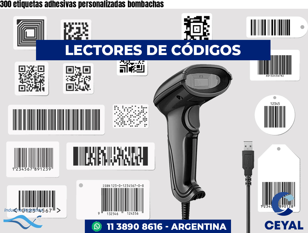 300 etiquetas adhesivas personalizadas bombachas