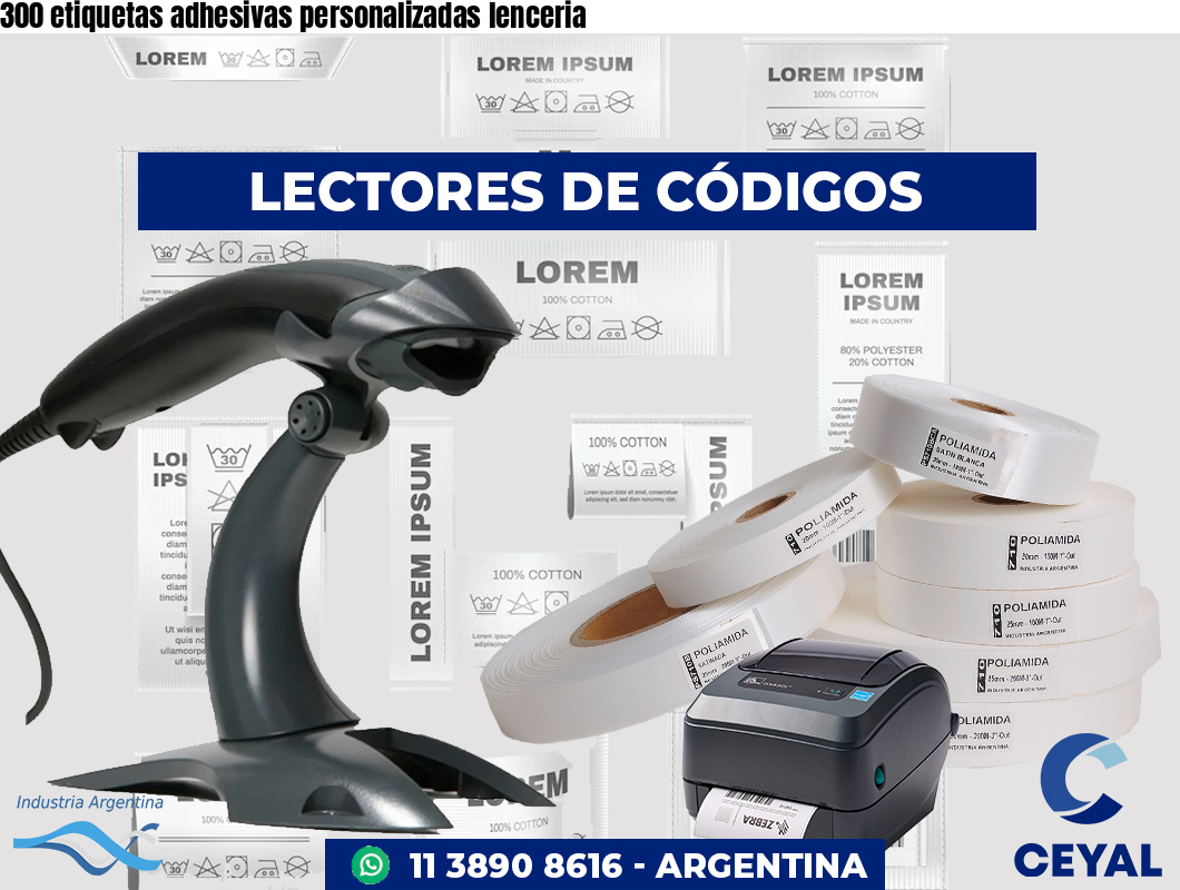 300 etiquetas adhesivas personalizadas lenceria