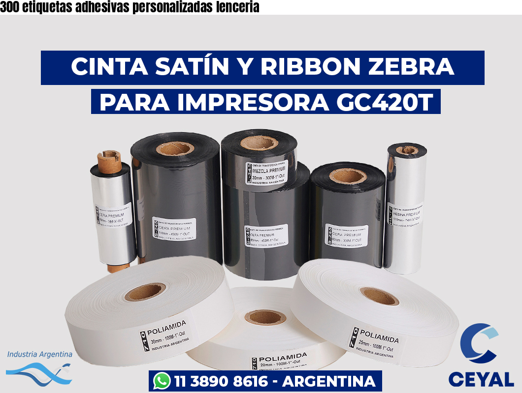300 etiquetas adhesivas personalizadas lenceria