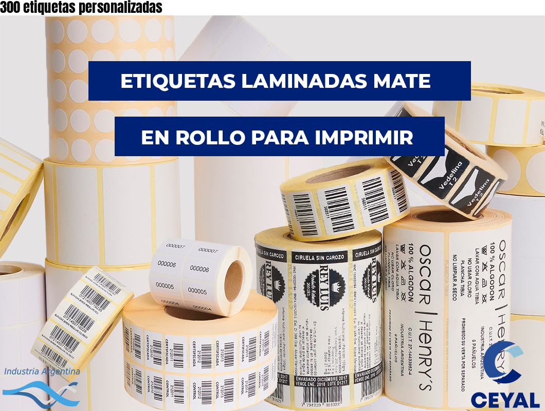 300 etiquetas personalizadas