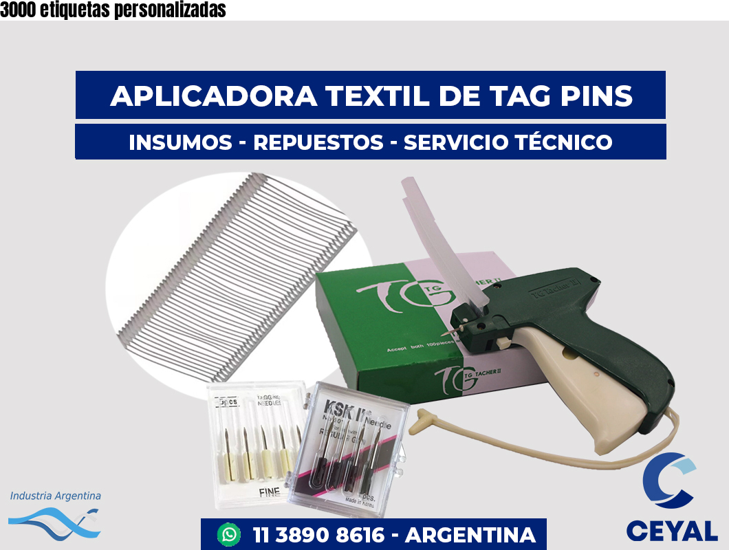 3000 etiquetas personalizadas