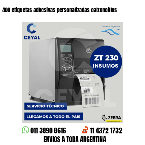 400 etiquetas adhesivas personalizadas calzoncillos