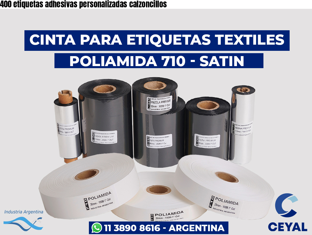 400 etiquetas adhesivas personalizadas calzoncillos