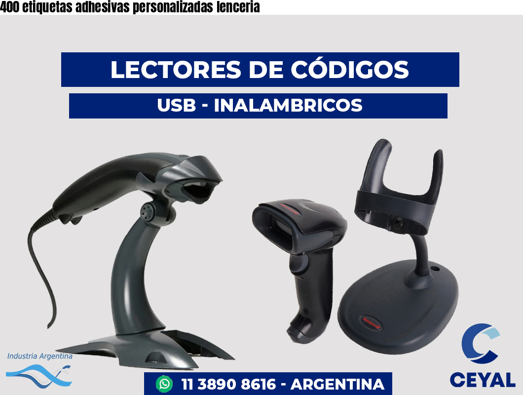 400 etiquetas adhesivas personalizadas lenceria