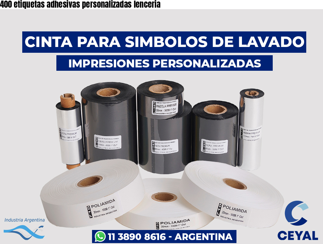 400 etiquetas adhesivas personalizadas lenceria