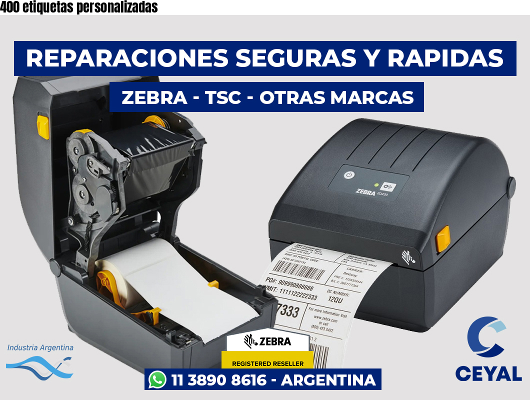 400 etiquetas personalizadas