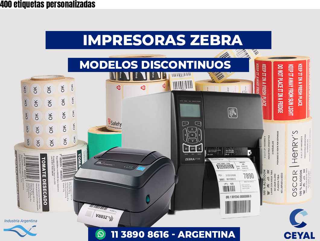 400 etiquetas personalizadas