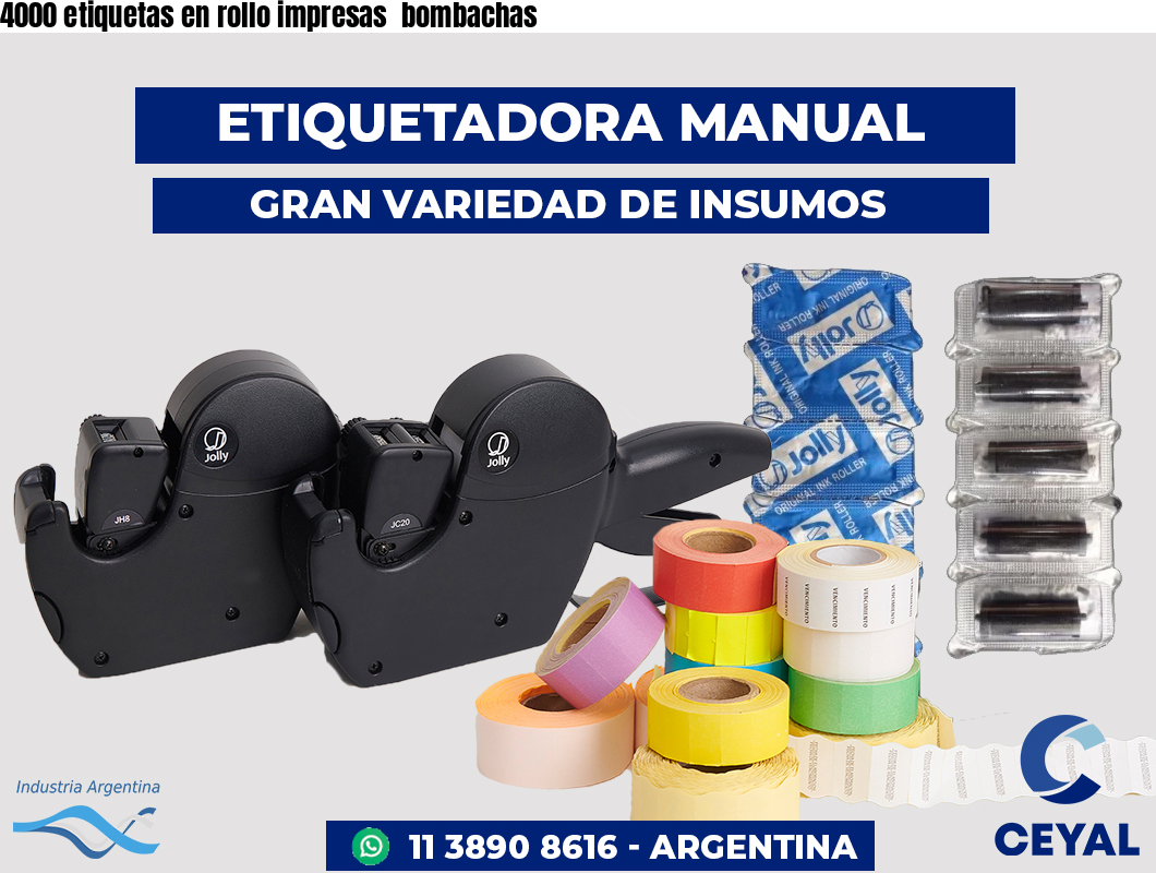 4000 etiquetas en rollo impresas  bombachas