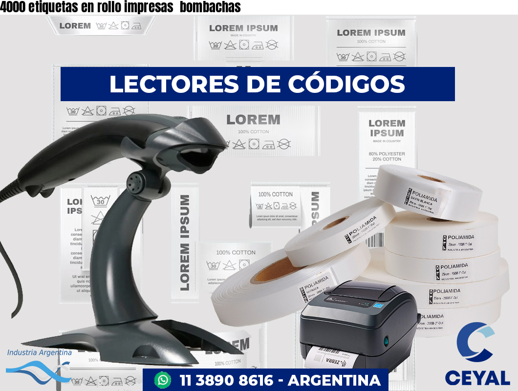 4000 etiquetas en rollo impresas  bombachas