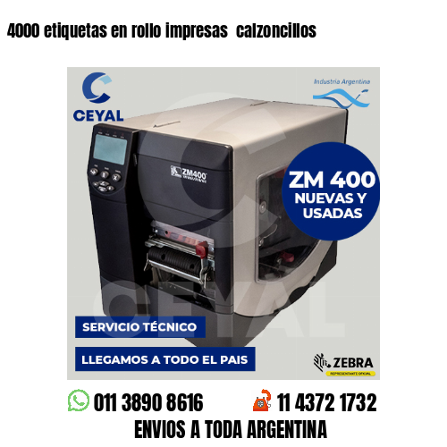 4000 etiquetas en rollo impresas calzoncillos