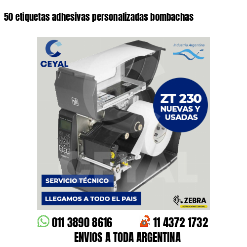 50 etiquetas adhesivas personalizadas bombachas