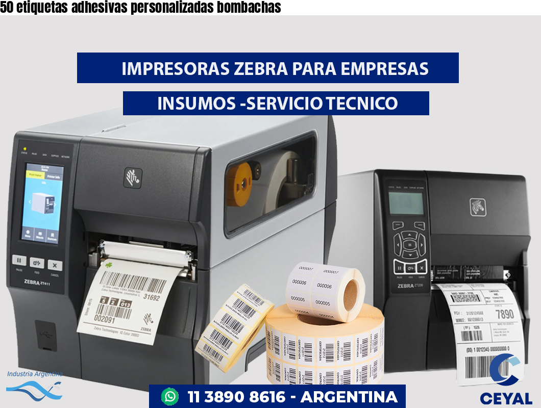 50 etiquetas adhesivas personalizadas bombachas
