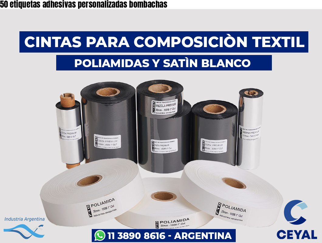 50 etiquetas adhesivas personalizadas bombachas