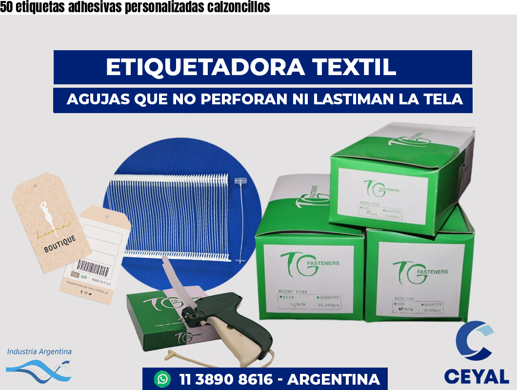50 etiquetas adhesivas personalizadas calzoncillos