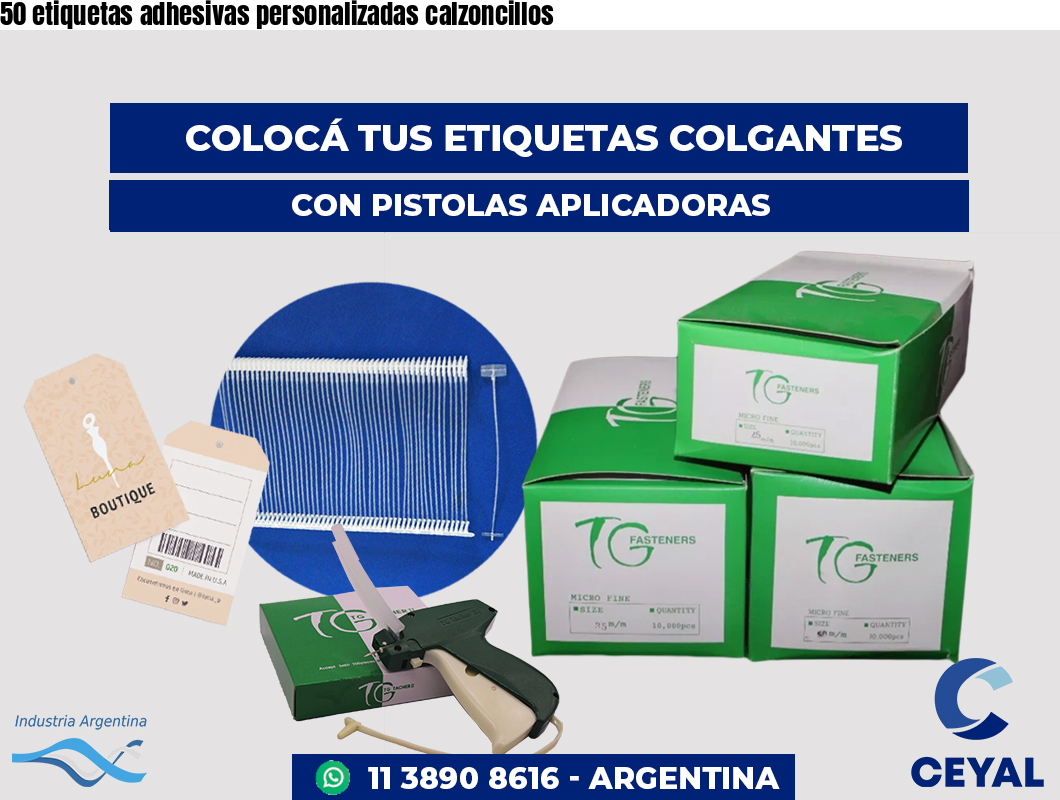 50 etiquetas adhesivas personalizadas calzoncillos