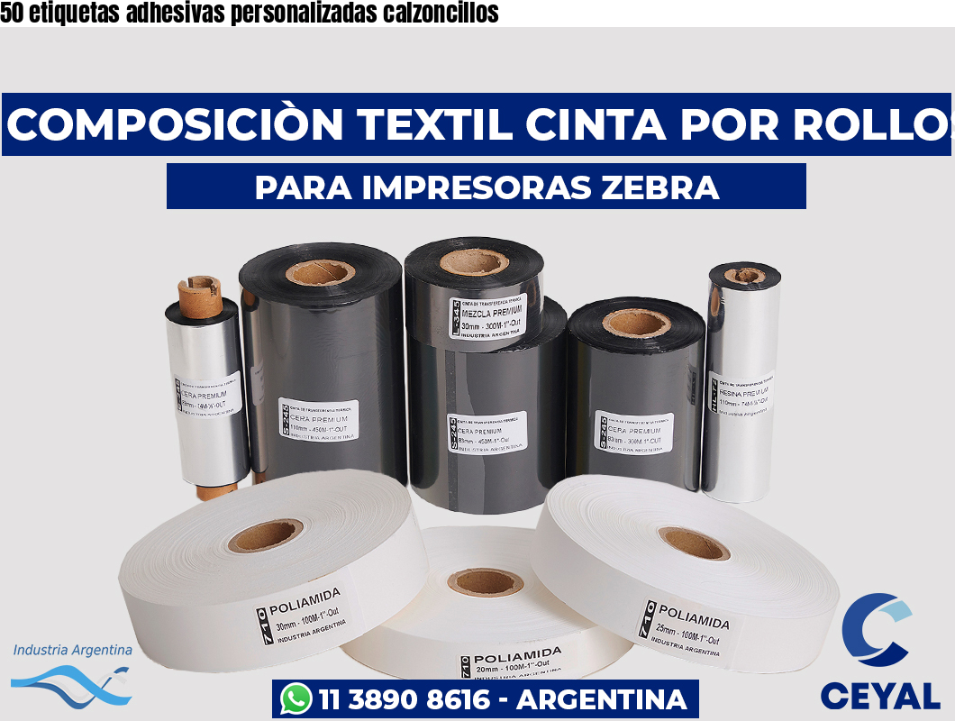 50 etiquetas adhesivas personalizadas calzoncillos