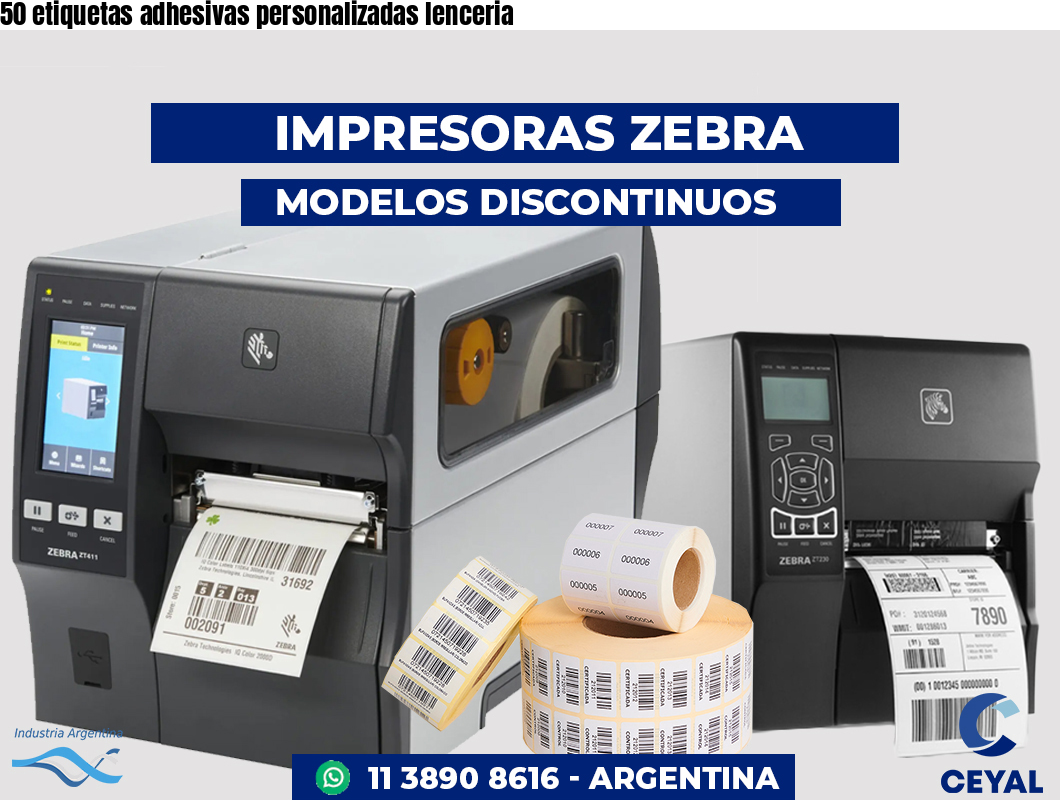 50 etiquetas adhesivas personalizadas lenceria