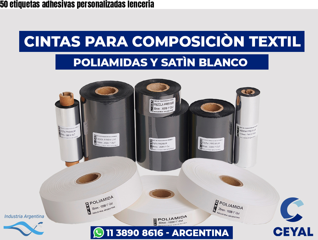 50 etiquetas adhesivas personalizadas lenceria
