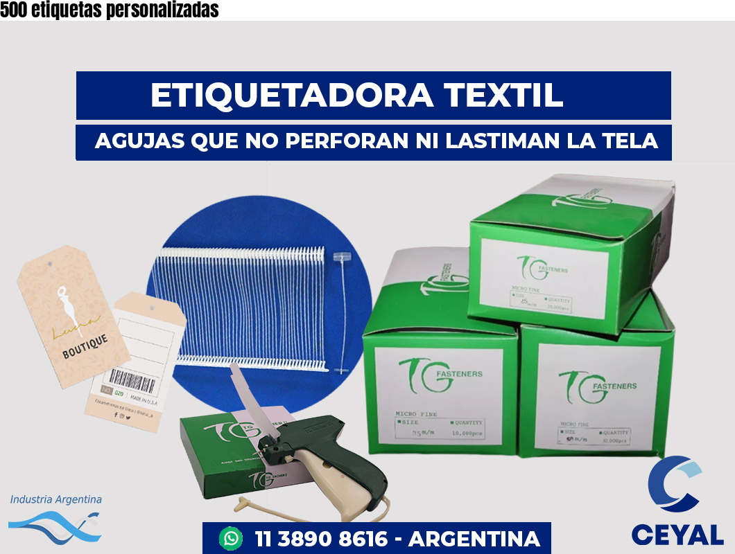 500 etiquetas personalizadas