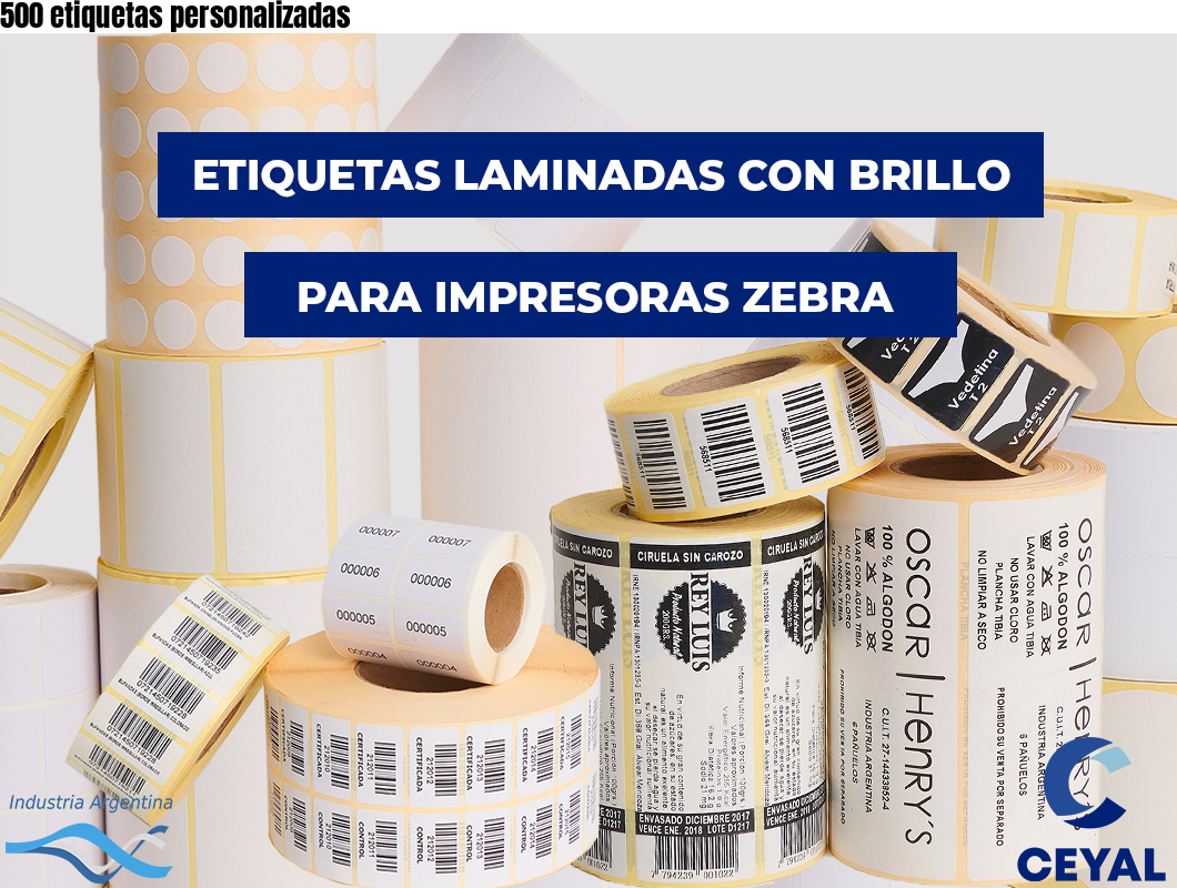 500 etiquetas personalizadas