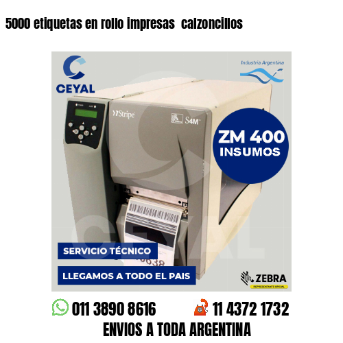 5000 etiquetas en rollo impresas calzoncillos