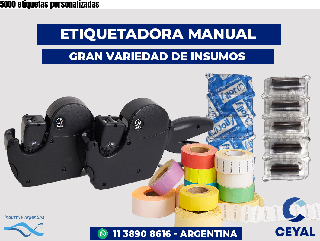 5000 etiquetas personalizadas