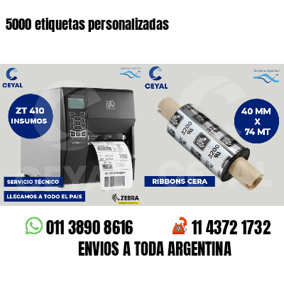 5000 etiquetas personalizadas