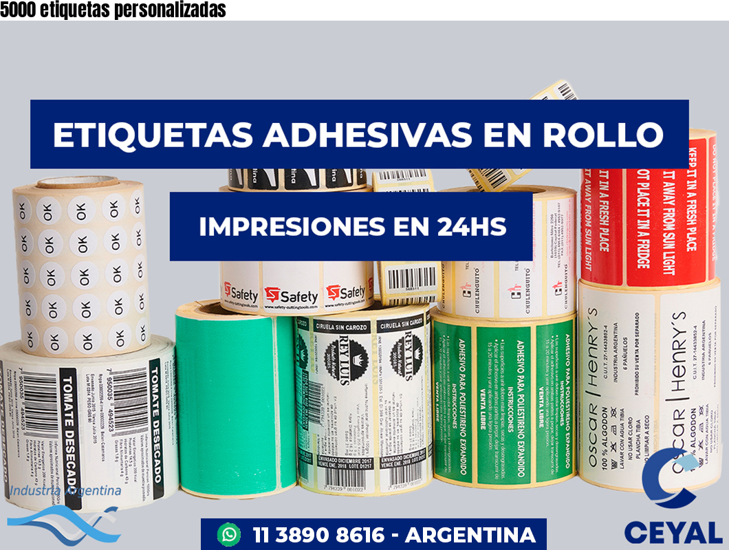 5000 etiquetas personalizadas