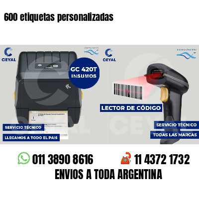 600 etiquetas personalizadas