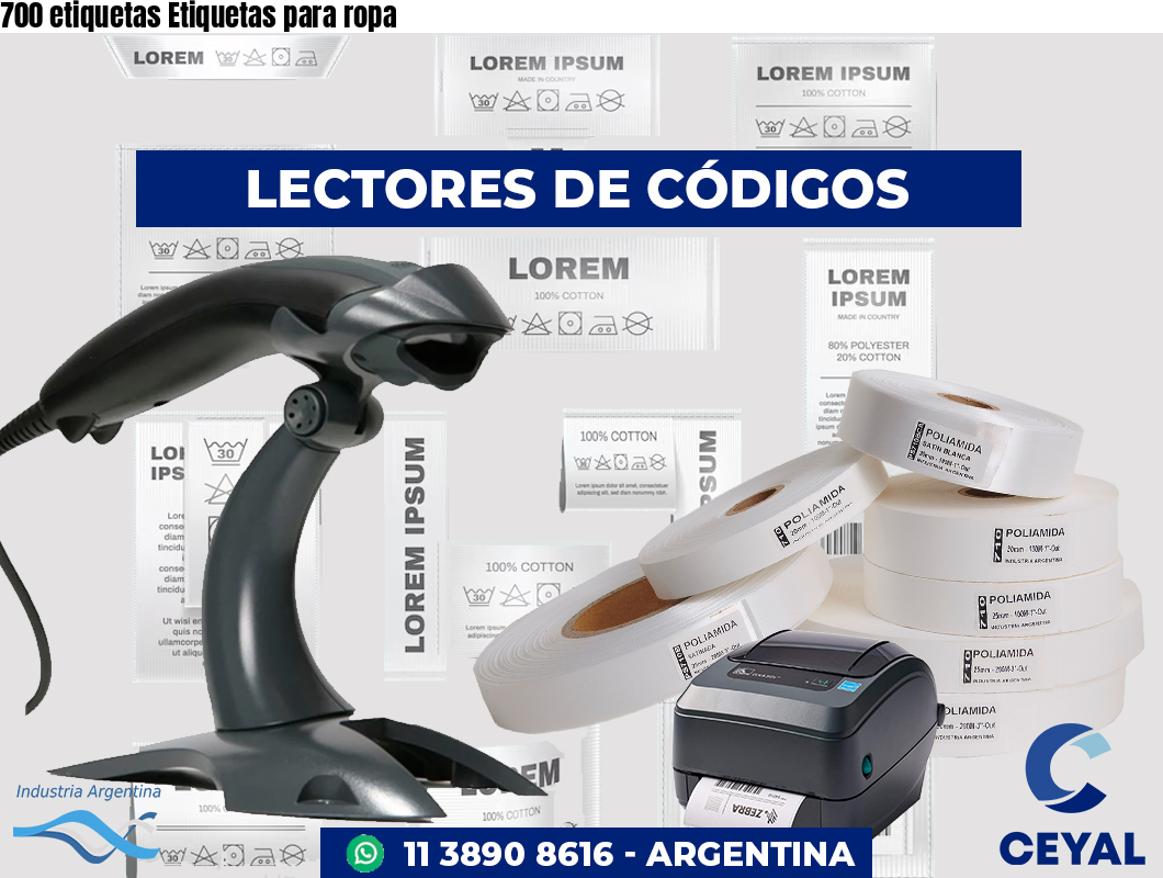 700 etiquetas Etiquetas para ropa