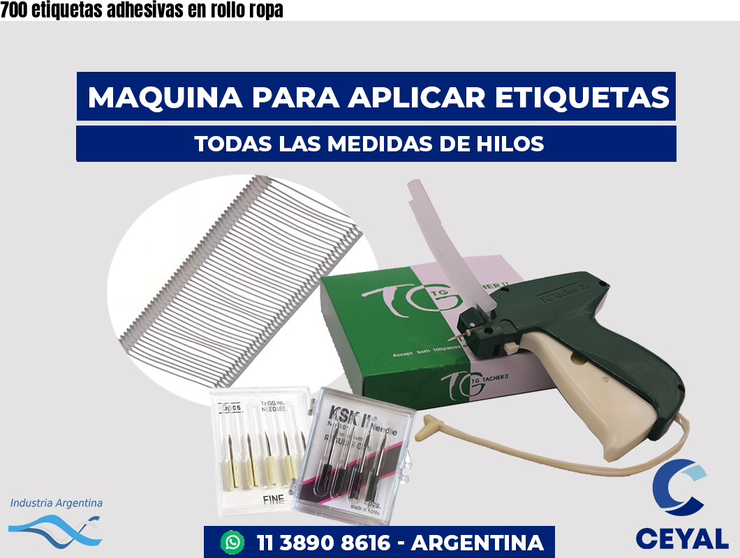 700 etiquetas adhesivas en rollo ropa