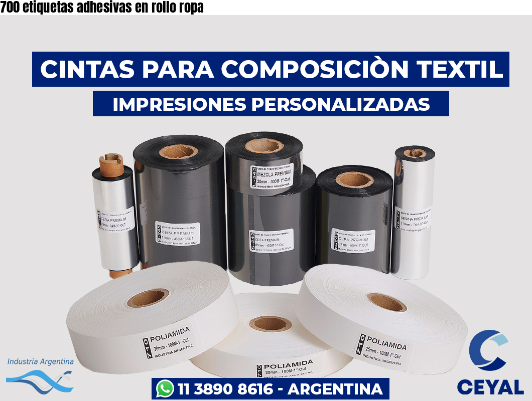 700 etiquetas adhesivas en rollo ropa