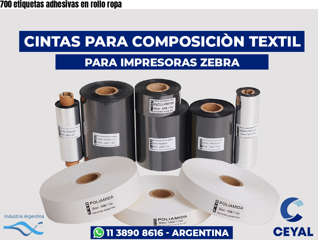 700 etiquetas adhesivas en rollo ropa