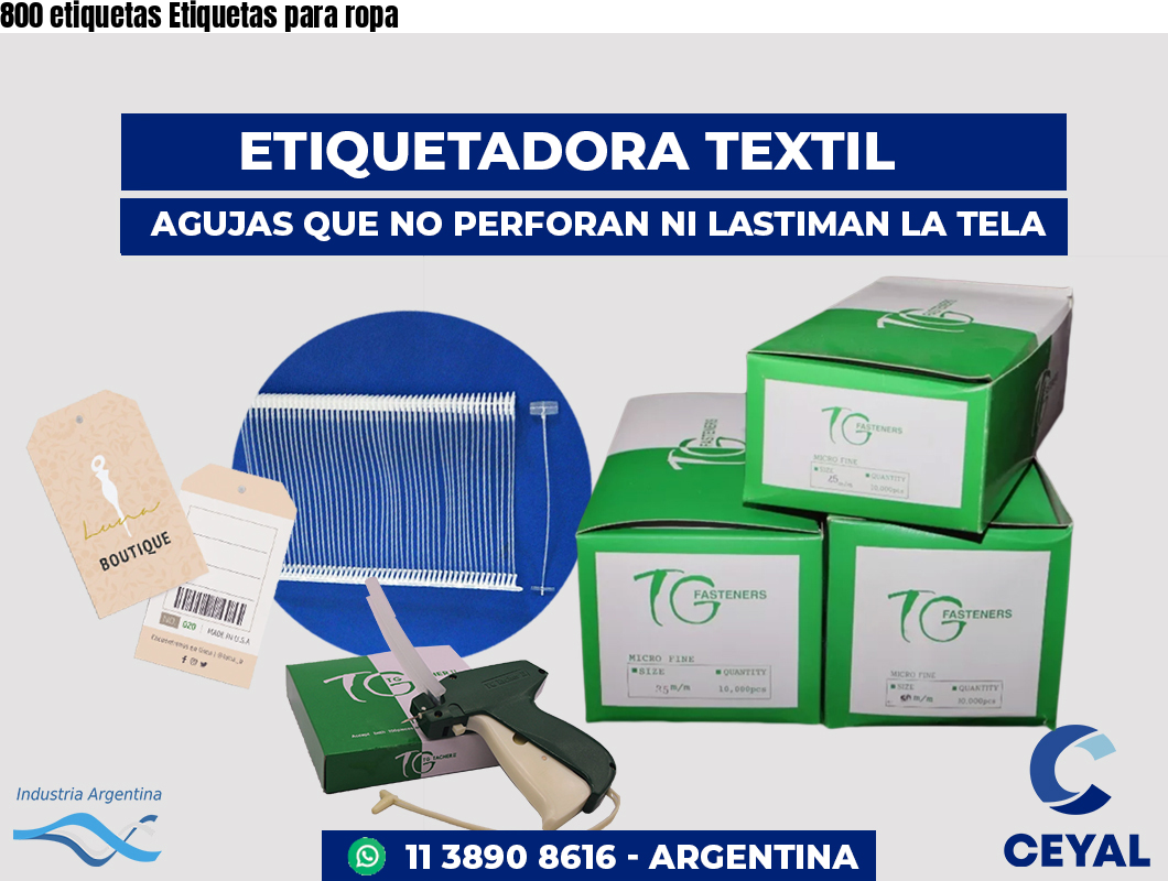 800 etiquetas Etiquetas para ropa