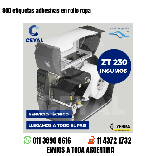 800 etiquetas adhesivas en rollo ropa