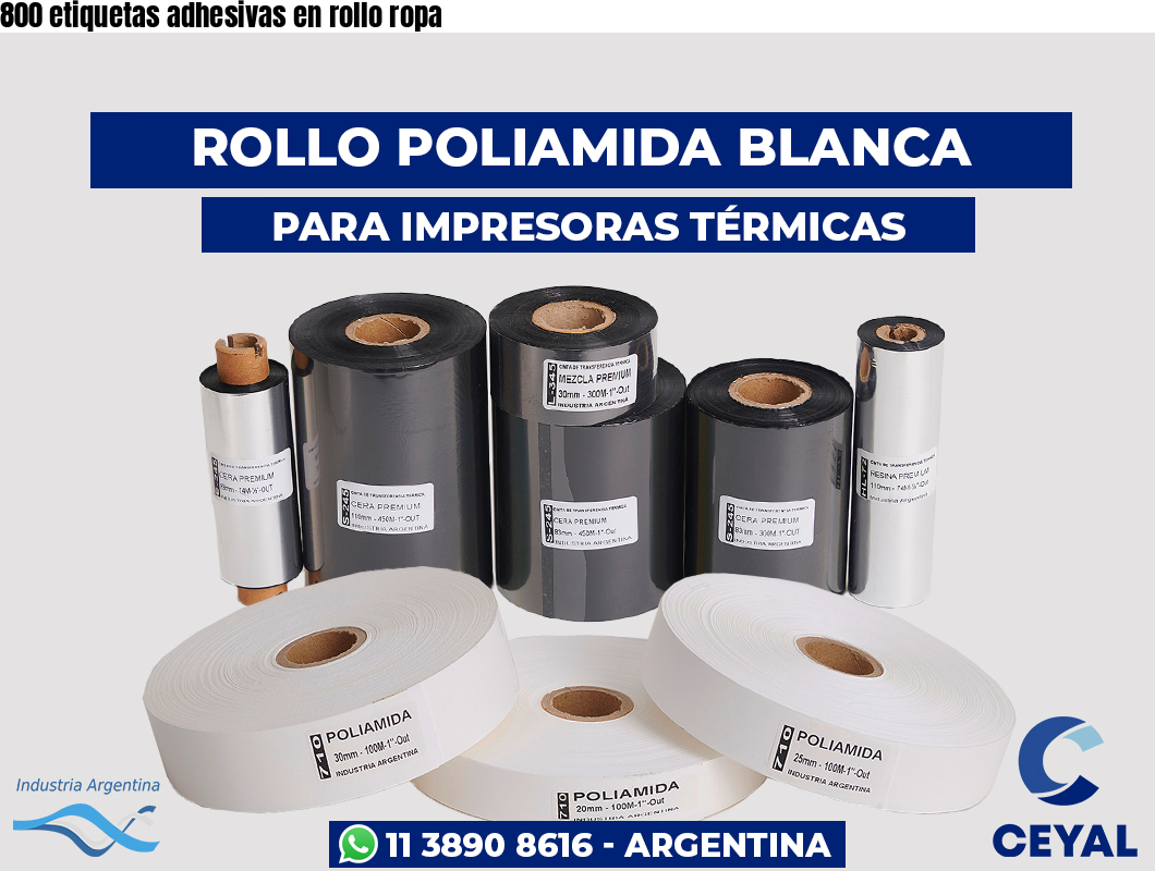 800 etiquetas adhesivas en rollo ropa