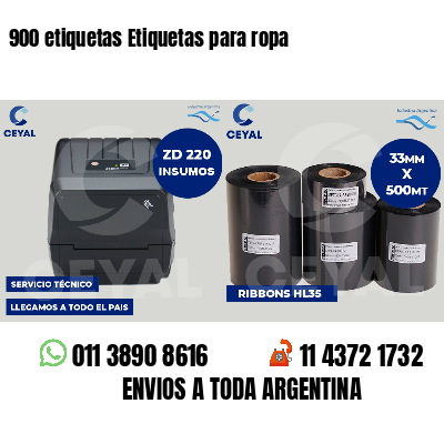 900 etiquetas Etiquetas para ropa