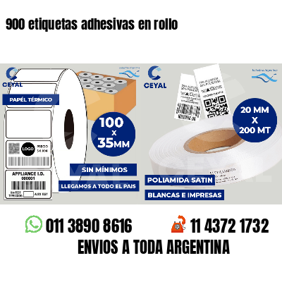 900 etiquetas adhesivas en rollo