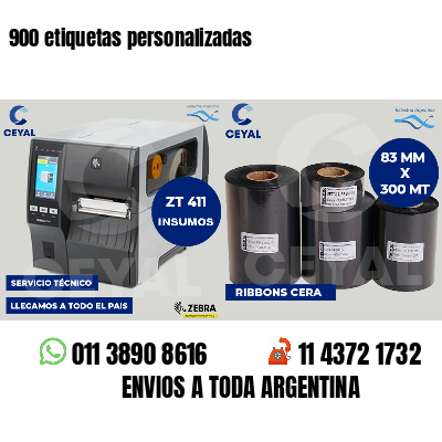 900 etiquetas personalizadas