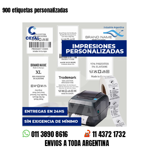 900 etiquetas personalizadas