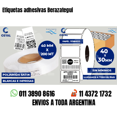 Etiquetas adhesivas Berazategui