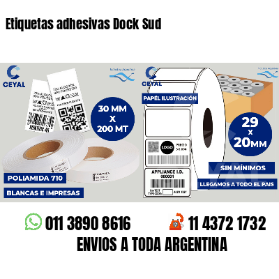 Etiquetas adhesivas Dock Sud