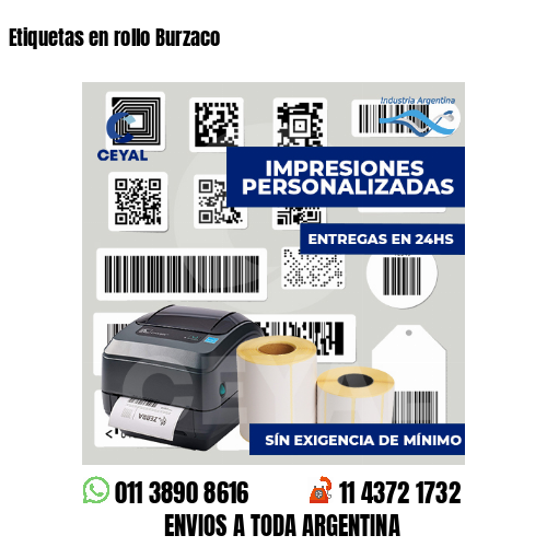 Etiquetas en rollo Burzaco