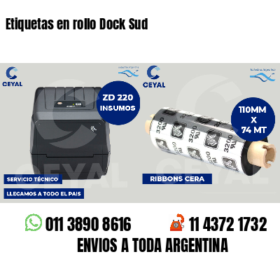 Etiquetas en rollo Dock Sud